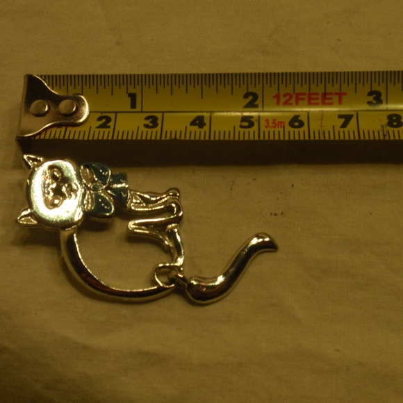 Vintage KK/Ed Oro Metal Cat Kitty Brooche Pin - Picture 6 of 8